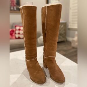 UGG Kasen Suede Shearling Lined Tall Boots